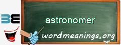 WordMeaning blackboard for astronomer